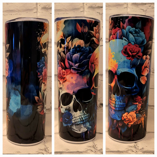 Colorful skull Tumbler