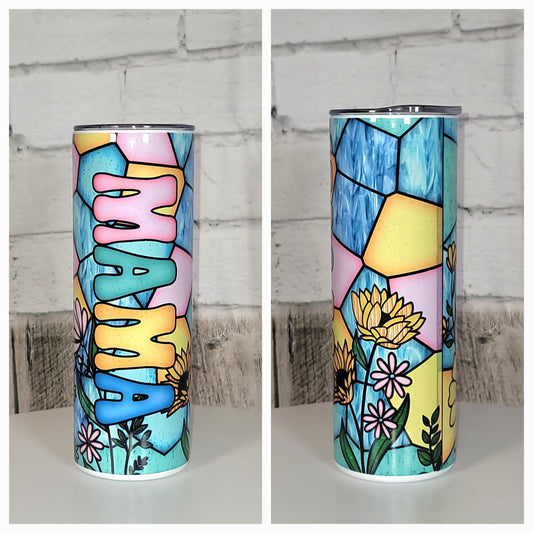 Mama Stained Glass Tumbler