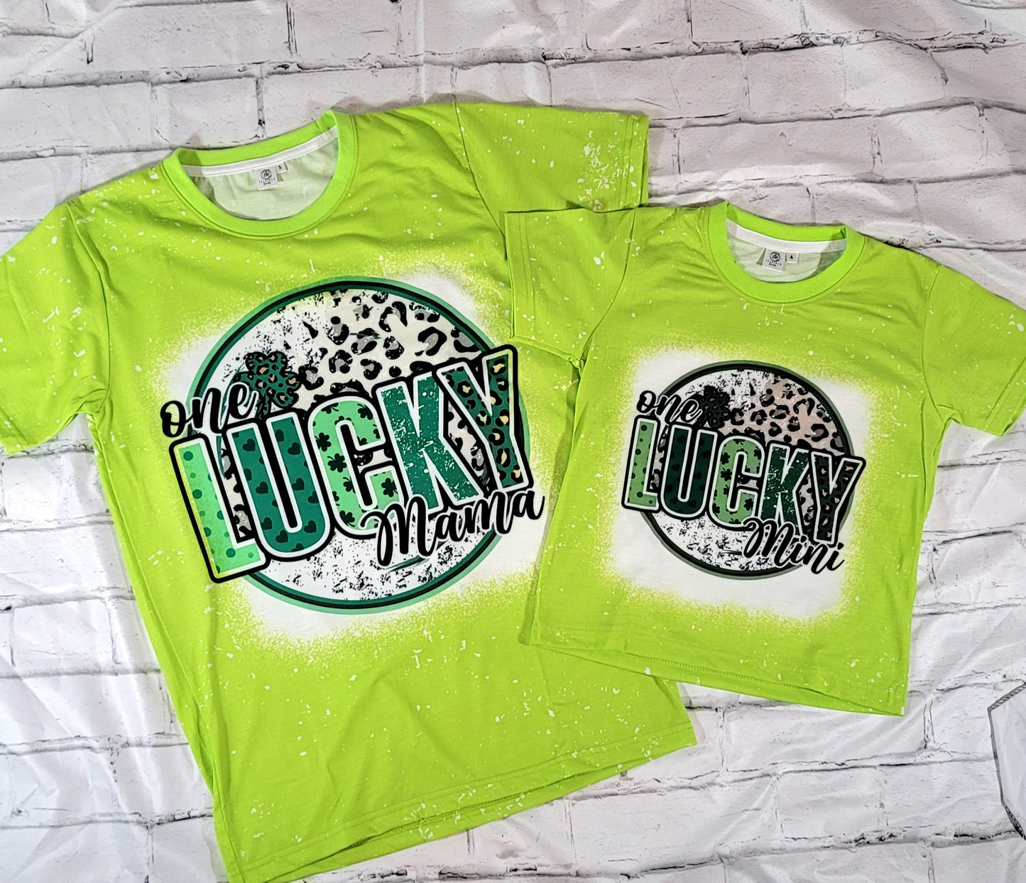 Lucky Mama and Mini Sublimation T-Shirt Set